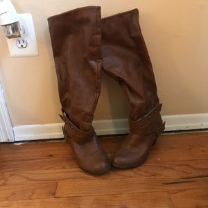 Brown Strappy boots